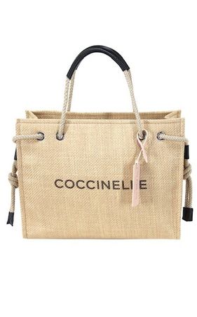 Coccinelle Damen Hand Tasche Strohsack Gefüttert