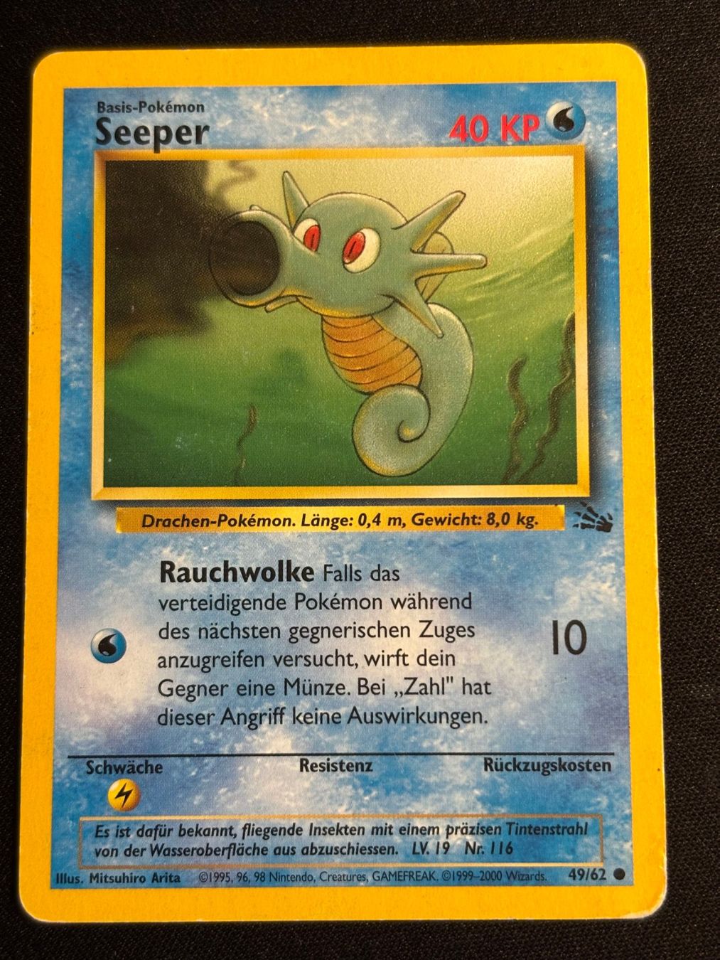 Pokémon Carte collezionabili: Pokemon Seeper - Fossil 49/62 - Deutsch – Usato da Bern venduto da Big_GS