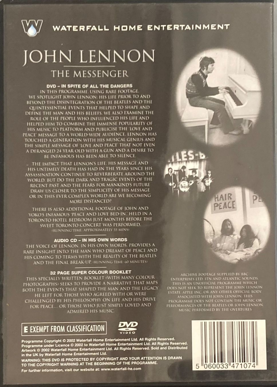 Tutti i DVDs: THE BEATLES / JOHN LENNON - THE MESSENGER – Usato da Poliez-Pittet venduto da Newtown-Records 1