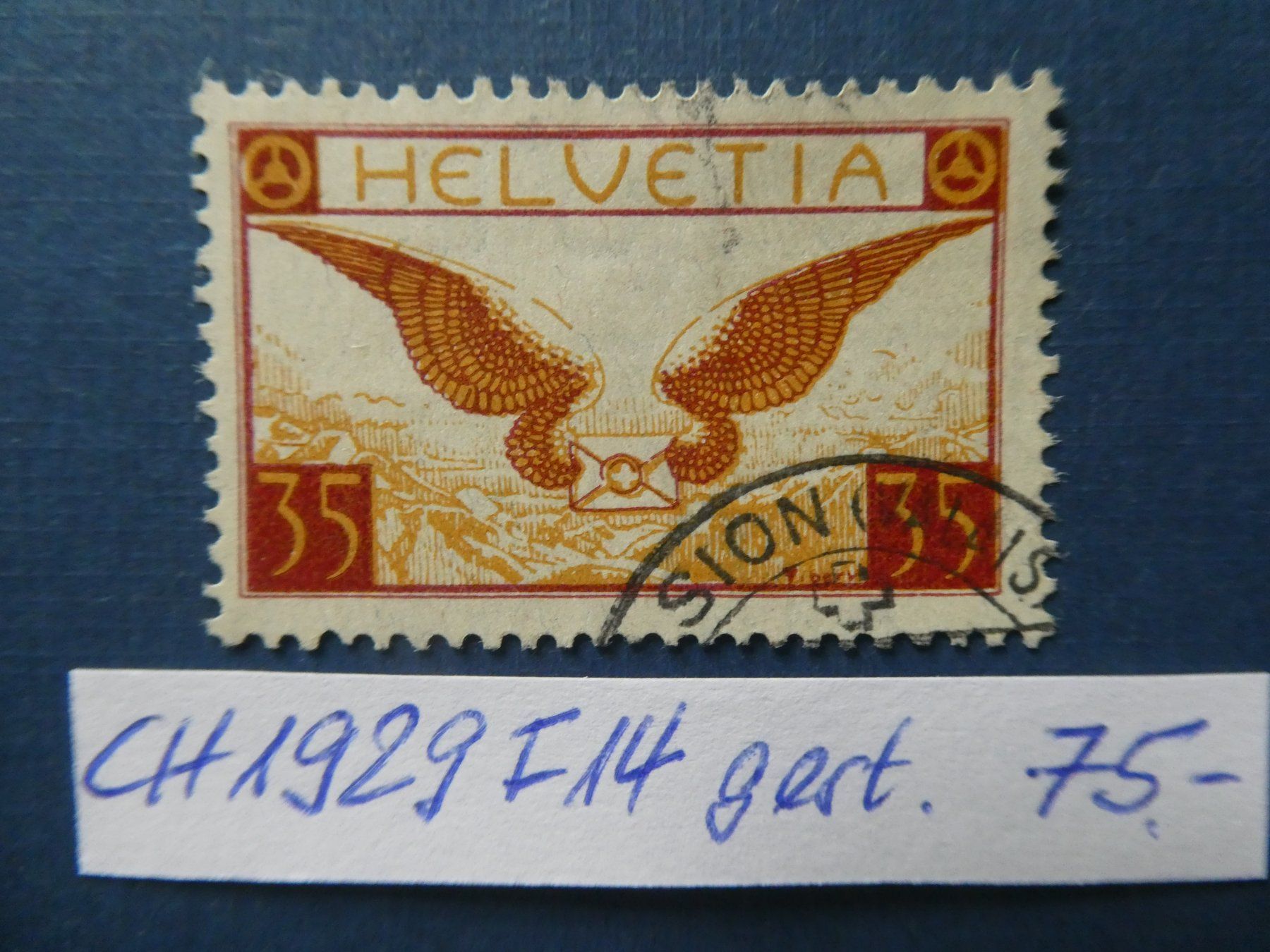 Tutti i francobolli: CH 1929 F14 gestempelt – Usato da Lausen venduto da Herbamare01