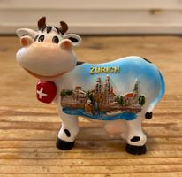 Schweizer Souvenir Figur, Lustige Kuh, Zürich