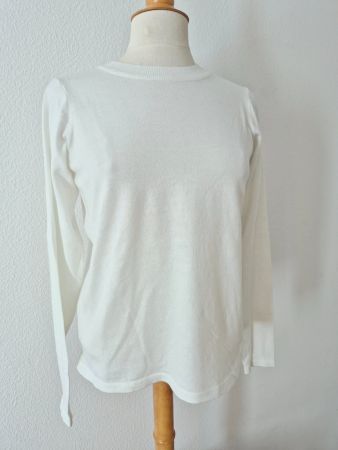 PULLOVER PULLI S M 36 38 WEISS , TOP ZU JEANS HOSE JACKE