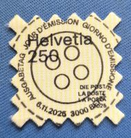 Upcycling  Von der Postbekleidung zur Briefmarke, Vollstempe