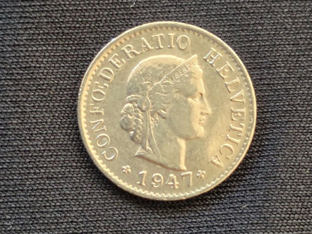 Alle Münzen: 5 cts 1947 – Gebraucht aus Genève von bbastos
