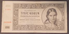 1'000 KRONEN / TSCHECHOSLOWAKEI 1945