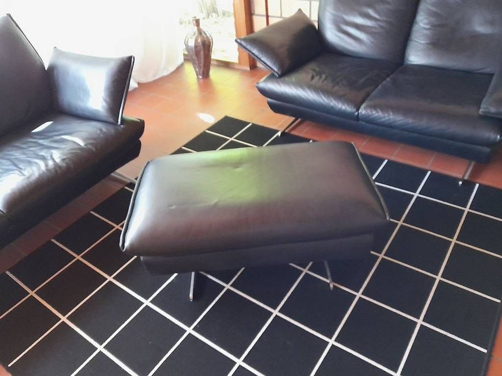 Divani: Leder Sofa inkl. Hocker – Usato da Lupfig venduto da soleluna86 3