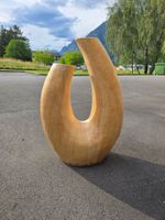 KONERT Design Holz-Vase XL / Grosse Deko-Skulptur modern