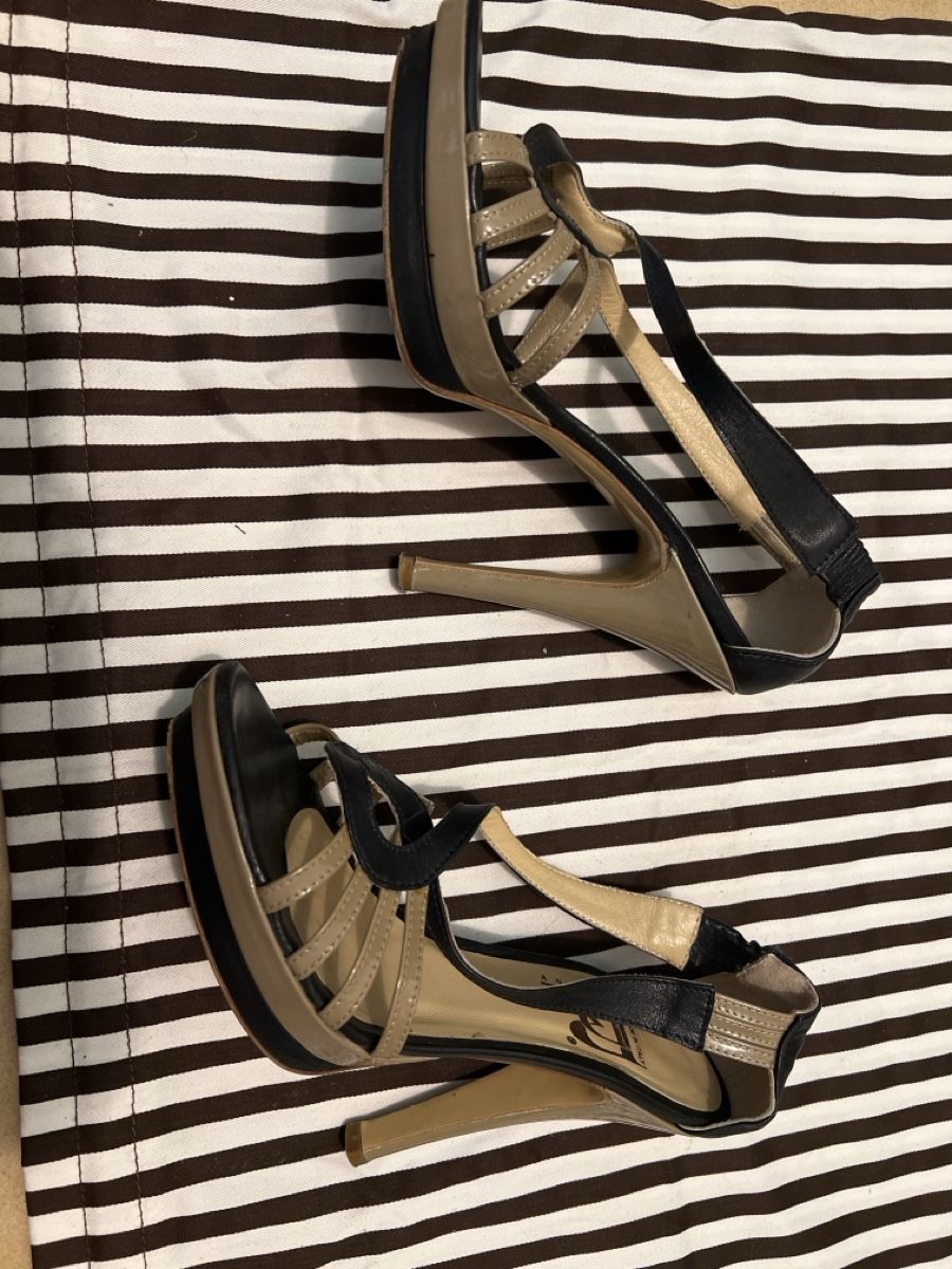 Damenschuhe: Sandales à talons hauts bleu beige – Gebraucht aus Arvillard (Salins) von mental0mystique 3