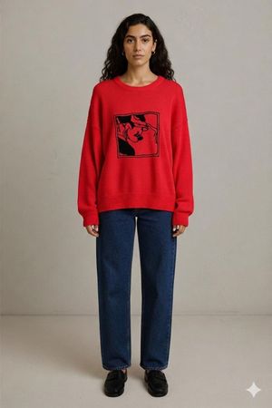Disney Mickeys Golf Club by Auieus Roter Pullover - Größe L