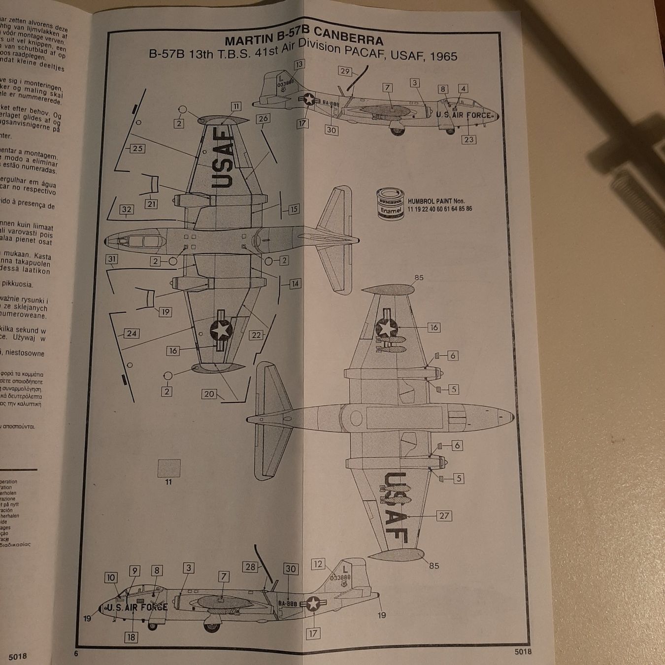 Airfix Kit di modellismo & Modellini statici: 3209 ... Martin B-57 B/ RB-57 E Canberra ... Airfix 05018 – Usato da Bonstetten venduto da Benibanny59 1