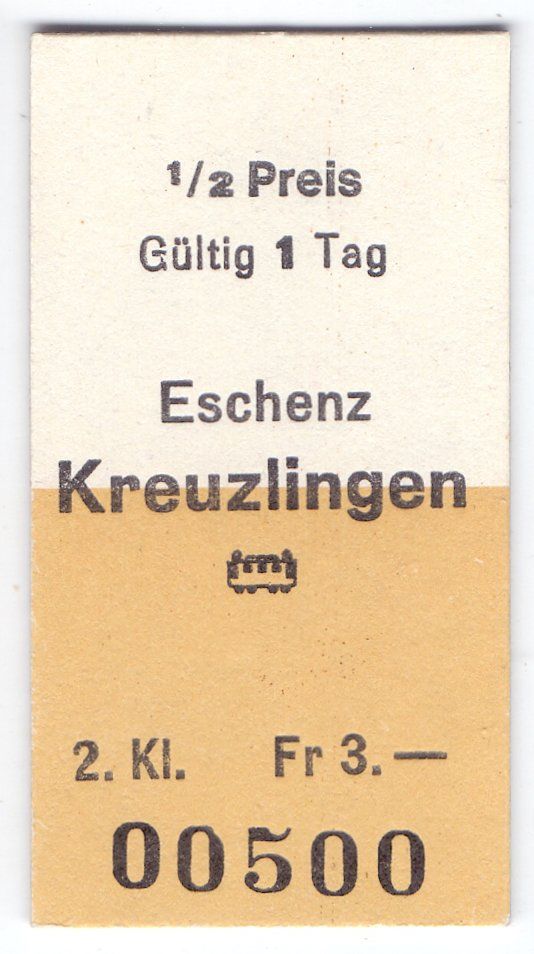 Biglietti: Billette Eschenz - Kreuzlingen – Usato da Langenthal venduto da Sammlungs_aus