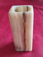Schöner Onyx Stifthalter/ Briefbeschwerer, Vintage Look