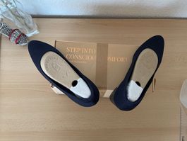 VIVAVIA (IT) 40 Neu /NP134CHF Pumps Blau elastisches Gewebe