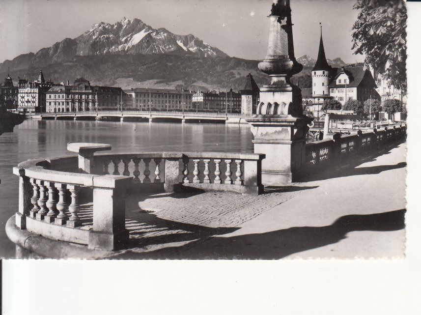Ansichtskarten: Luzern Quai ca. 1950 – Gebraucht aus Bürglen TG von StampGraf