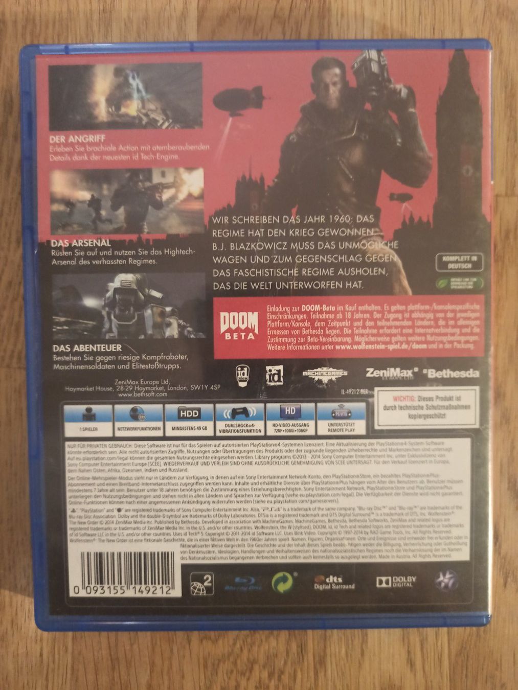 Giochi: Wolfenstein - The New Order PS4 / PS5 – Usato da Oberweningen venduto da mar_87mx 1