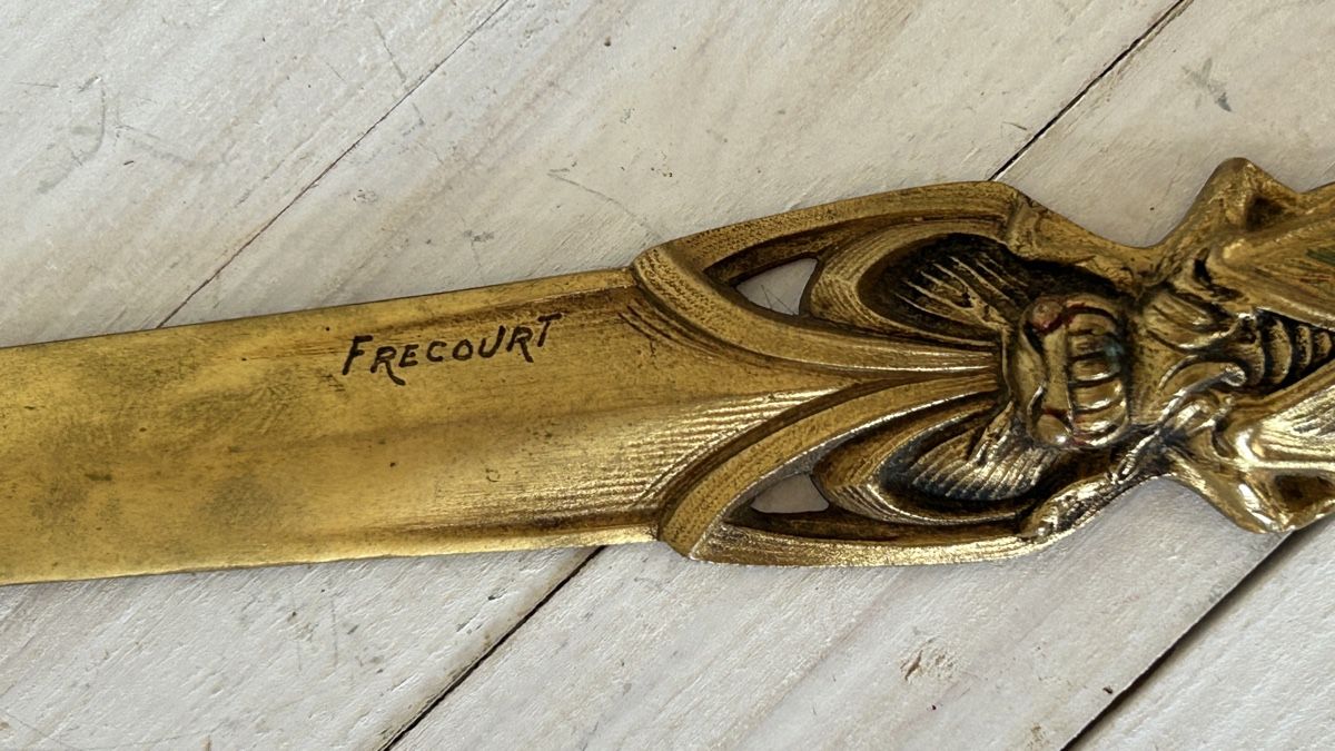 Sonstiger Bürobedarf: Brieföffner Jugendstil Frécourt Typ Zykade – Gebraucht aus Riedholz von Frettchen63 4