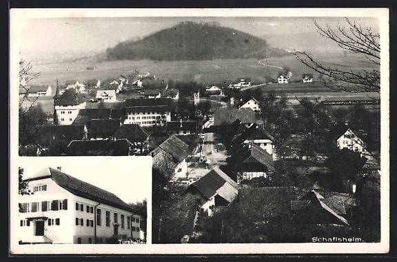 Cartoline postali: Schafisheim, Turnhalle, Totalansicht mit – Usato da Berlin venduto da bartko-reher