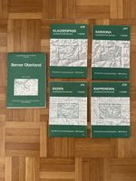 Landeskarten Schweiz Wanderkarten Set 5 Stk. Top Zustand!