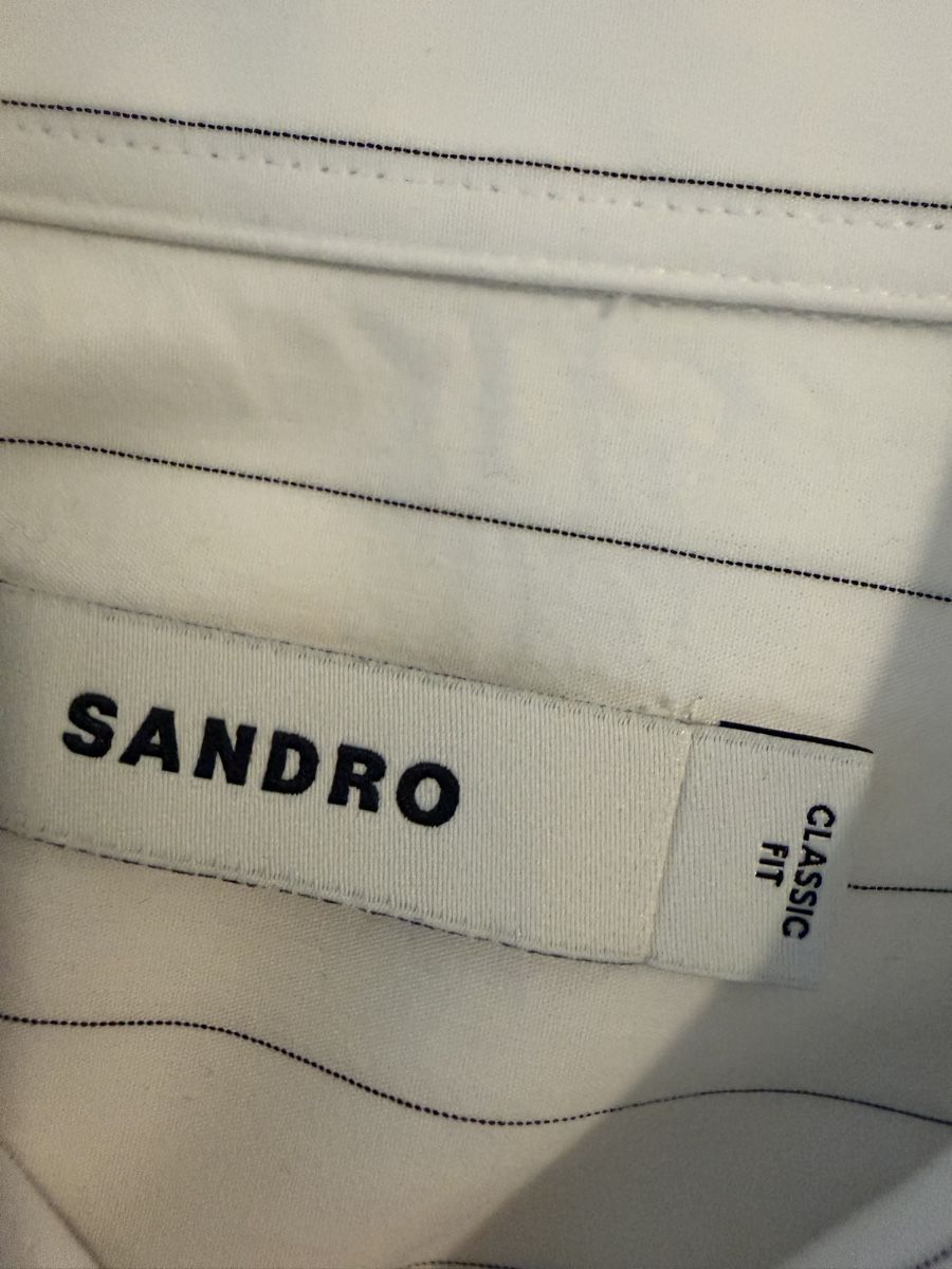 Sandro Camicie: Camicia Sandro a righe bianche e blu taglia L classica fit – Usato da Lugano venduto da can_xdd8 4