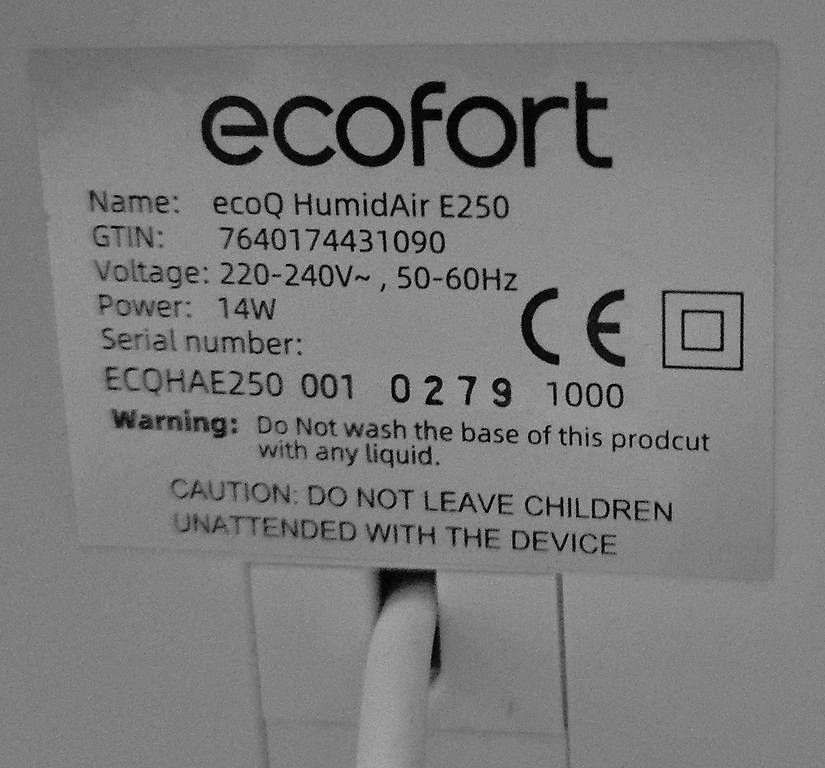 Umidificatori d'aria: Ecofort Luftbefeuchter ecoQ Humod Air E250 – Usato da Wetzikon ZH venduto da Juergen_B 2