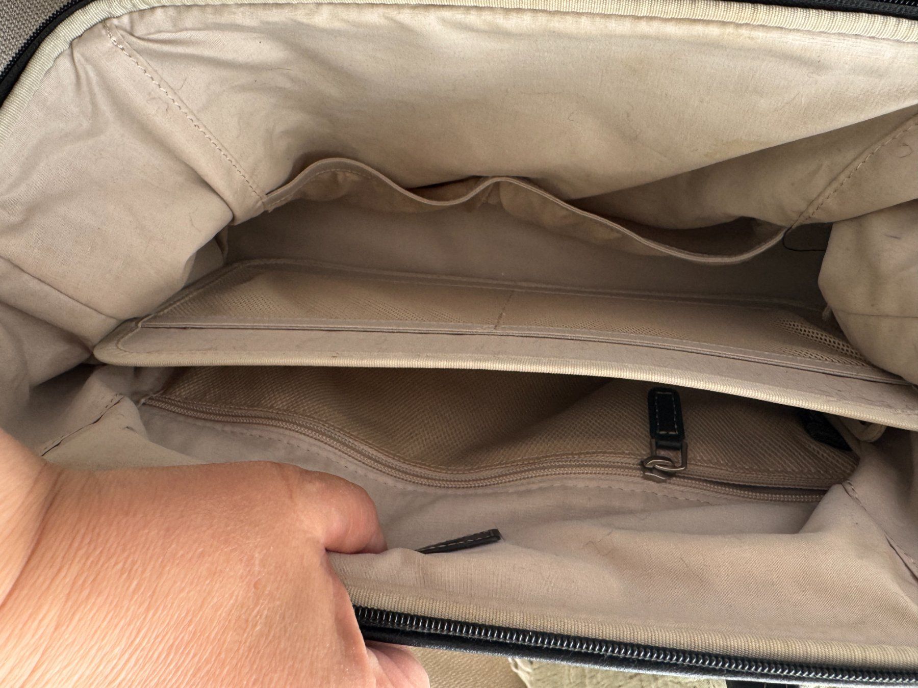 Samsonite Taschen: Samsonite Bowlingbag Handtasche Stoff anthrazit-grau – Gebraucht aus Muttenz von einfach-schoen 2