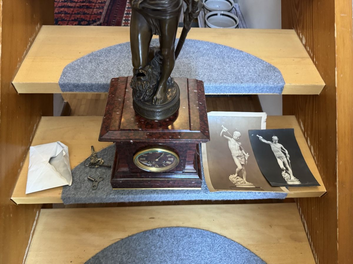 Skulpturen & Statuen: Bronze statue a.mercie mit uhr – Gebraucht aus Zunzgen von milesdavis76 6