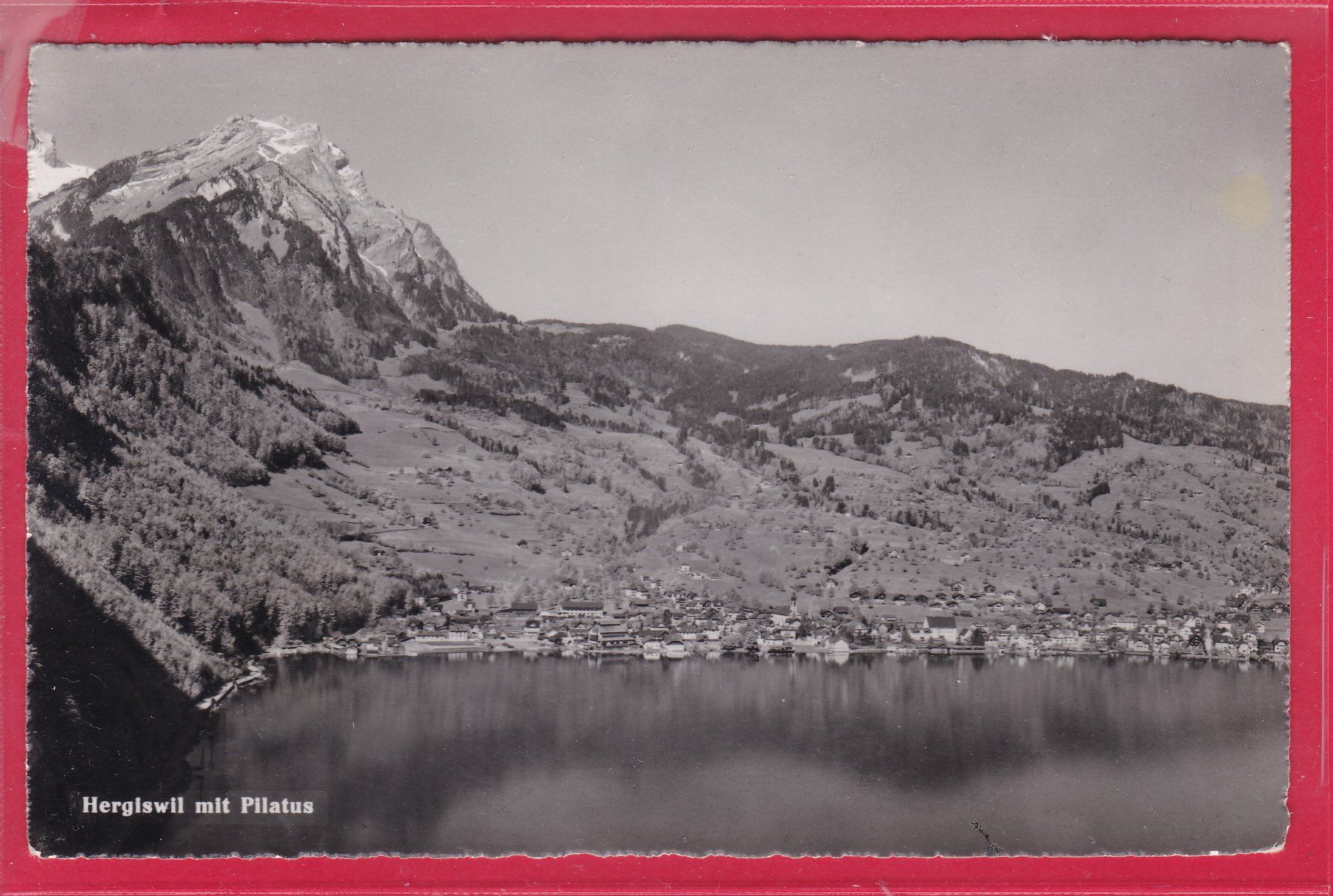 Cartoline postali: HERGISWIL MIT PILATUS, 29.8.1952 – Usato da Oberrieden venduto da Gebirgsstelze