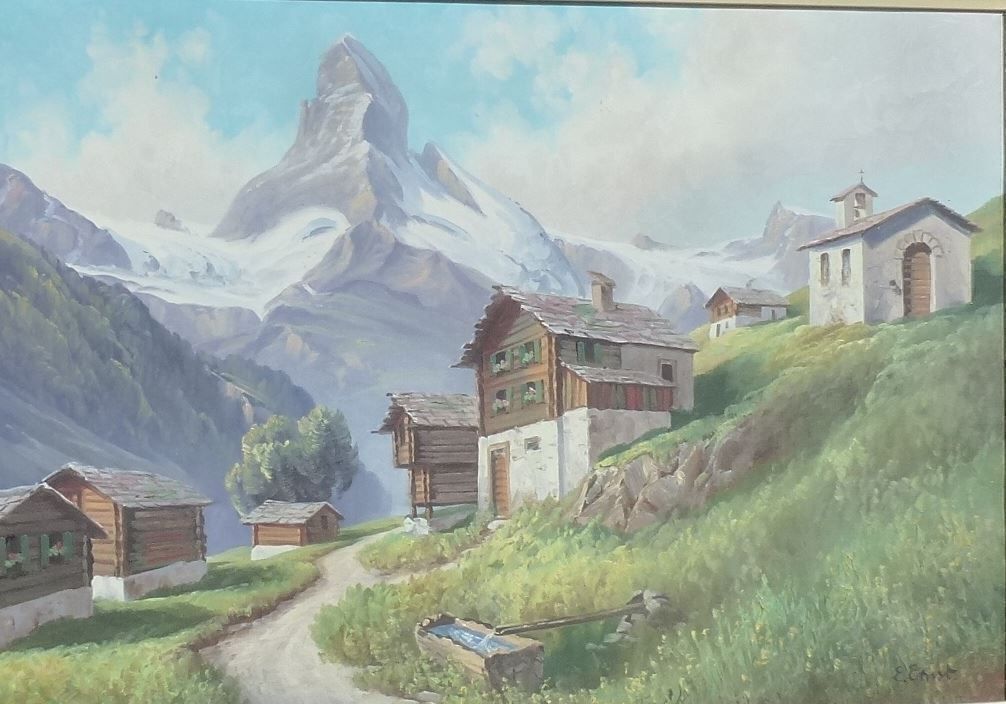 Tableaux: ++ Ölgemälde Matterhorn von E. Ernst – D'occasion à Walkringen par Casablanca777 1