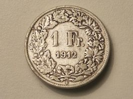 1x 1 Fr. - 1912 - Silber/Argent 0.835
