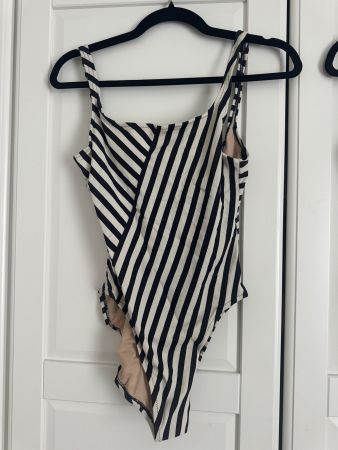 J.Crew Badeanzug gestreift schwarz/weiss, Gr. M