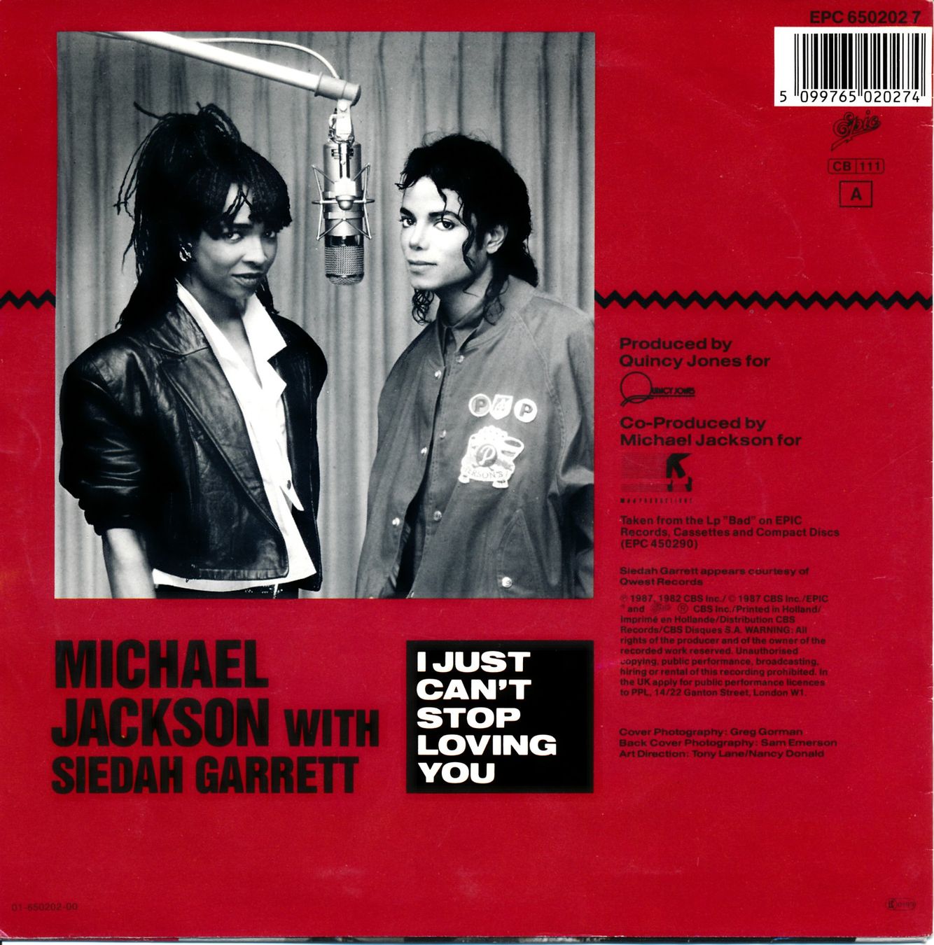 Dischi in vinile: MICHAEL JACKSON - I JUST CAN'T STOP... (7'' Vinyl Single VG) – Usato da Hedingen venduto da Studers 1