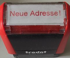 Stempel «Neue Adresse!» Trodat Printy 4911
