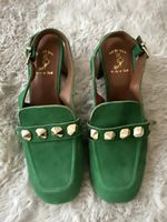Frühlings-Slingbacks Grün, Grösse 38, Brandneu!