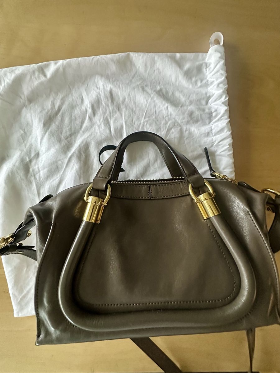 Chloé Borse da donna: Sac à main Chloe Paraty small Flannel Grey – Usato da Chêne Bourg venduto da paleios22 4