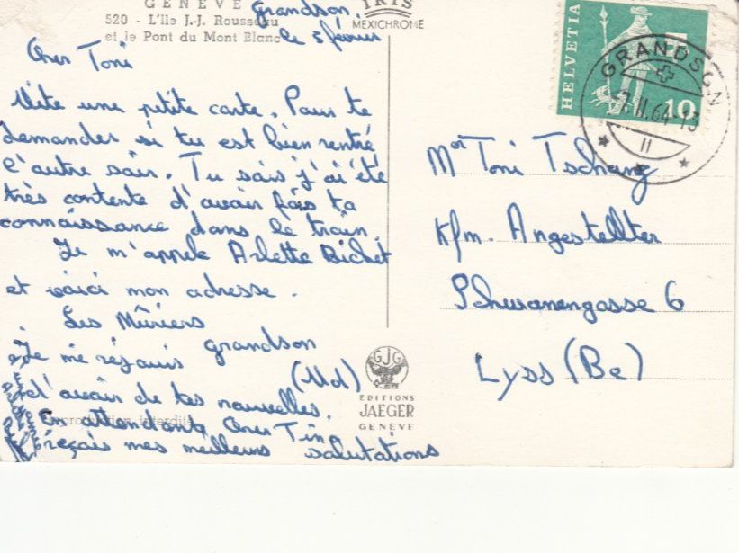 Ansichtskarten: Genève 1964 – Gebraucht aus Bürglen TG von StampGraf 1