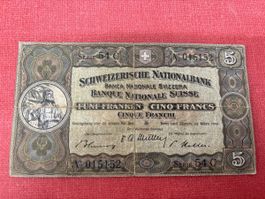 Seltene 5 Franken Note von 1952 - Ein Sammlerstück!