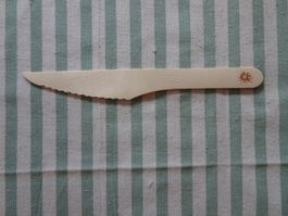 17 Stk. NEUE Einweg Dessert-Messer aus Holz 17 cm - 226062