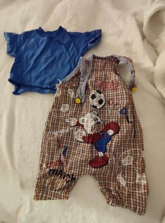 Sommer Set: T-Shirt + Trägerhose, Grösse 62/68 Top Zustand!