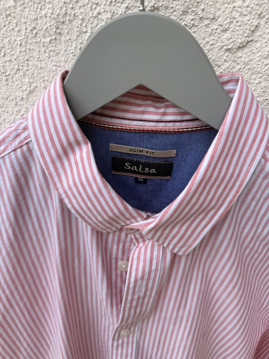 Camicie: Pinkes, gestreiftes Hemd – Usato da Weinfelden venduto da cha_kx8p 2