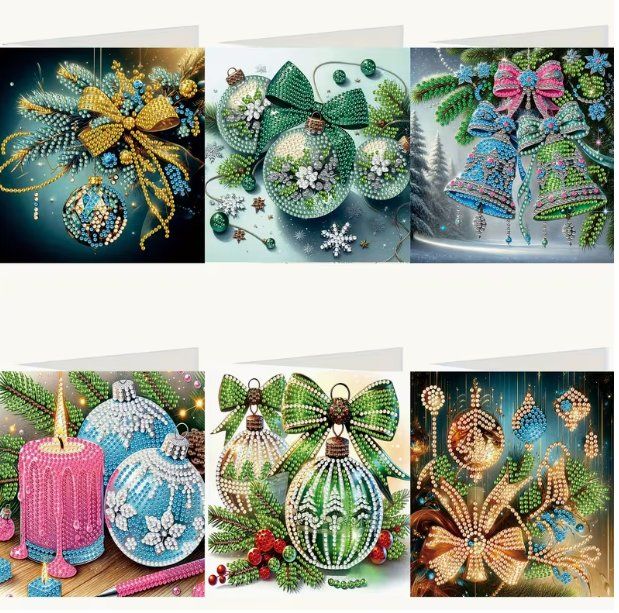 Kits de loisir créatif: Diamond Painting 6 Stück Weihnachtskarten – Neuf avec emballage d'origine à Obergösgen par Diamond-Painting