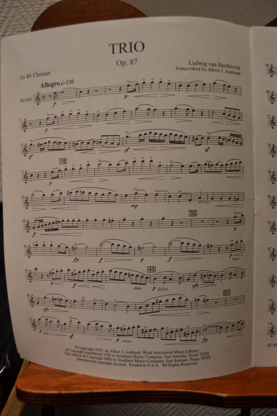 Libri: TRIO by Ludwig van Beethoven Opus 87 – Nuovo e nell'imballaggio originale da Büron venduto da Lizali 2