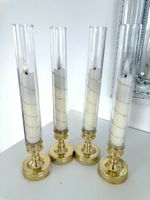4 LED-Kerzen Gold Optik, warmweisses Licht