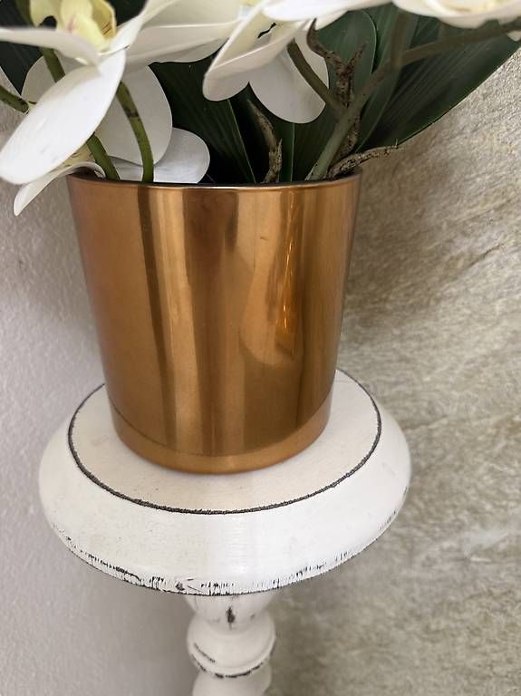 Piante & sementi: goldige vase mit kunstorchideen  – Usato da Adligenswil venduto da balboa5 1