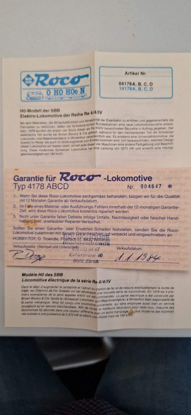 Roco Modellini di ferrovie: Modelleisenbahn – Usato da Egliswil venduto da evemu74 3