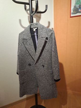 Topshop Manteau d'hiver gris chiné - Taille 36/38