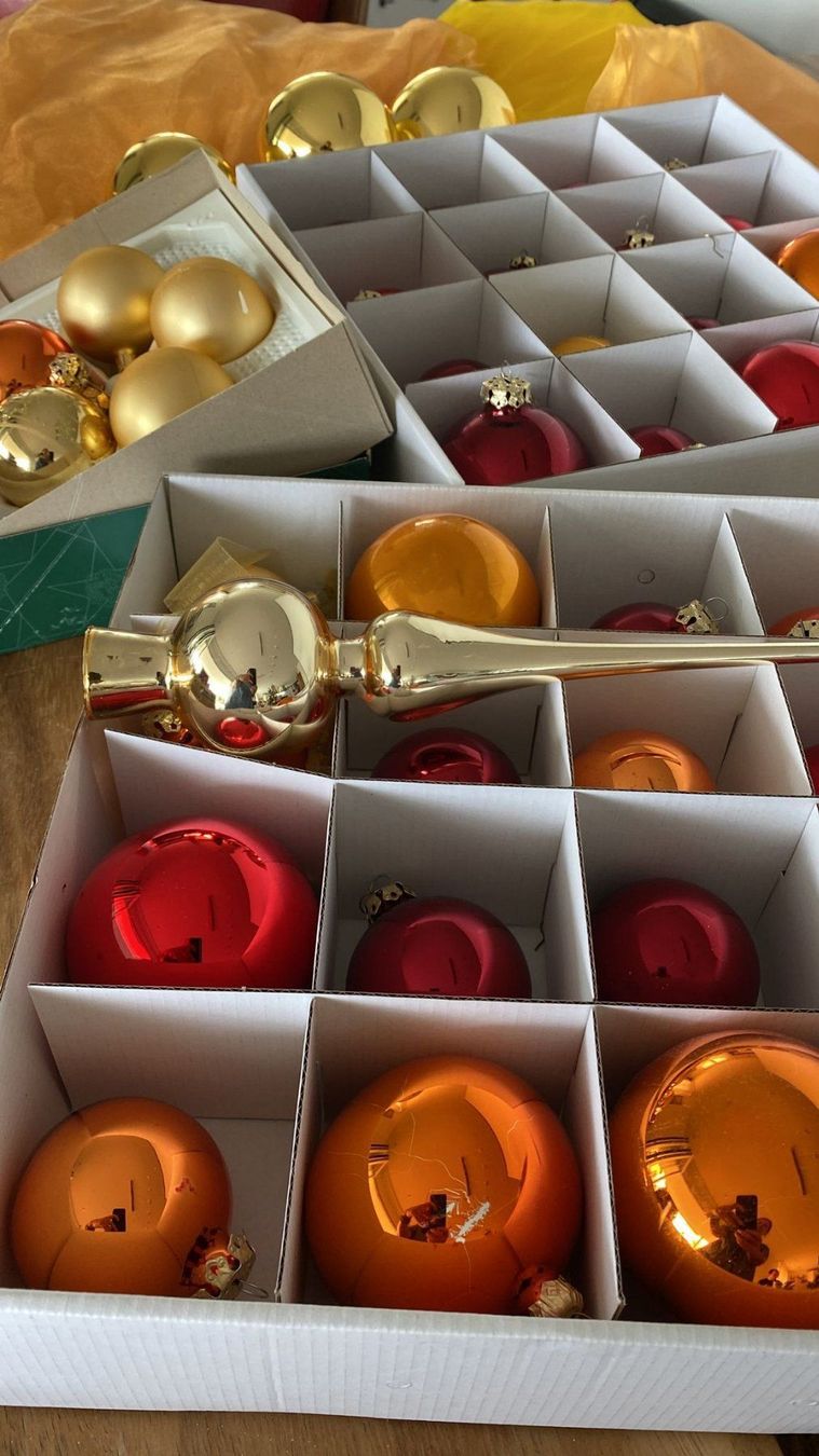 Toutes les décorations: Weihnachtskugeln rot gold orange – D'occasion à Dagmersellen par Arcticsnow2017 3