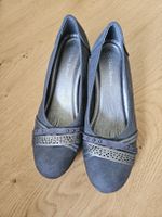 Elegante graue Damenschuhe Gr. 38 Absatzhöhe 4cm