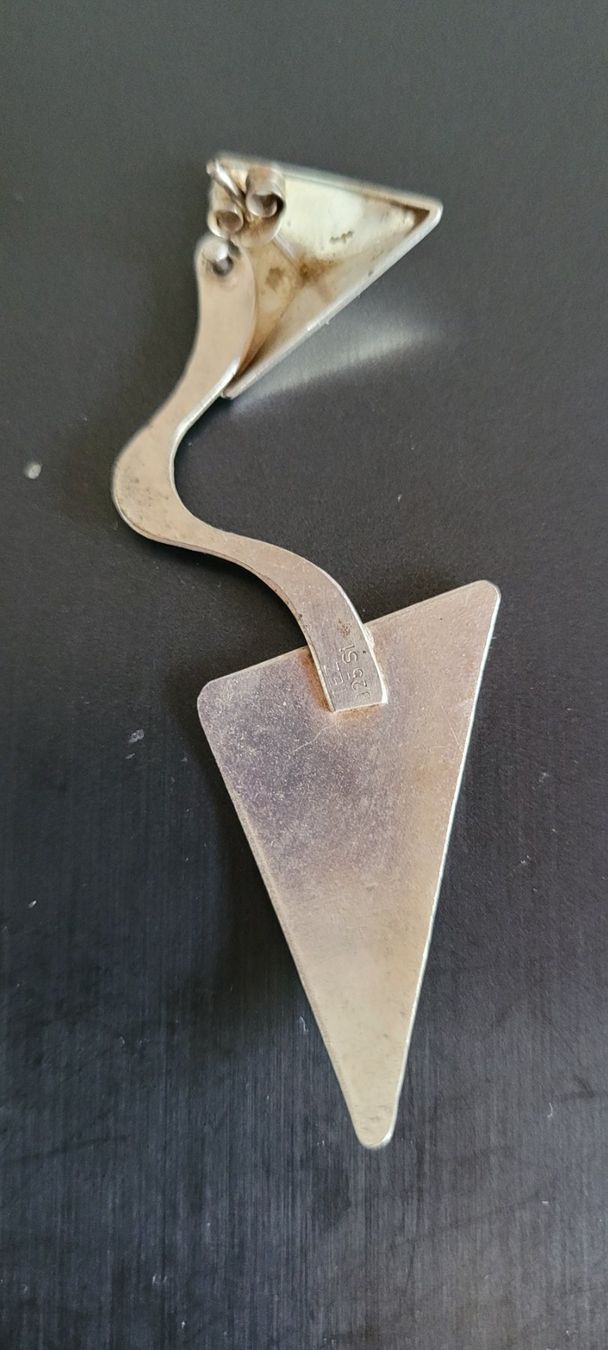 Orecchini pendenti & Orecchini a lobo: 1 origineller Ohrenring ca 6.5 cm lang silber – Usato da Hondrich venduto da Ebro01 1
