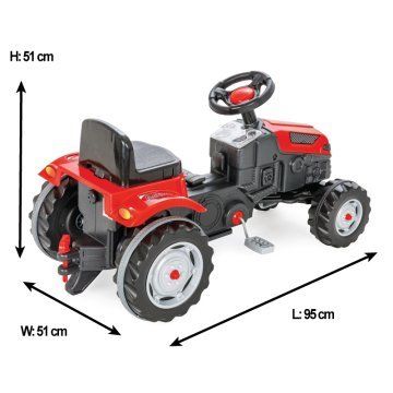 Fahrzeuge für Kinder: Tretfahrzeug Kindertraktor rot – Neu und originalverpackt aus Erlinsbach von Home-World 2