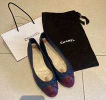 Chanel Ballerinas, Gr. 37, marine/bordeaux